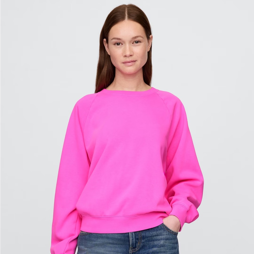 GAP Vibrant Pink Crewneck Sweatshirt
